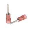 Końcówka pinowa, Cyna, 1.9mm średnica, 12mm długość, Czerwony, 16AWG - 22AWG Bez osłony