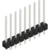 Pin header, 9 pole, pitch 2.54 mm, straight, black, 10048534