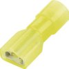 Konektor żeński, izolacja PA, tuleja, 6.3x0.8 mm, 4-6 mm2, żółty