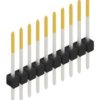 Pin header, 10 pole, pitch 2.54 mm, straight, black, 10046585