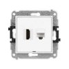 ICON Mechanizm gniazda HDMI 2.1, 8K + gniazda komp. poj. 1xRJ45, kat. 6A, 8-stykowy, bez pola opisowego biały mat 25IGHKBO-86A