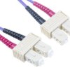 Kabel światłowodowy, średnica: 50/125μm, OM3 Wielomodowy, Fioletowy, SC/SC