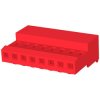Socket housing, 8 pole, pitch 2.54 mm, angled, red, 3-640440-8