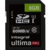 Karta SD SDHC, 8 GB XC, Integral Memory ultimaPRO 0 → +70°C 1920x