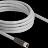 80549 M12 Cable L-coded 5 pin male right angled to female straight PUR