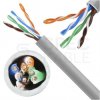 Kabel sieciowy U/UTP kat.5e skrętka 4x2x0,5mm wewnętrzny Eca PVC szary Bitner BiTLAN