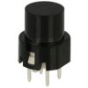 Mikroprzycisk; 12mm; 14,3mm; KS01B-BK; 12,8mm; przewlekany (THT); 4 piny; czarny; OFF-(ON); bez podświetlenia; 10mA; 35V DC; 130
