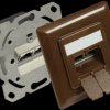 GC-N0051BR RJ45 socket, CAT.6a, UP, nut brown