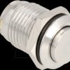 20983 Stainless steel pushbutton, M12, 2 x solder connections, IP65