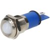 R-TECH 656934 Panel Indicator 12mm Domed 12V White Nickel Brass