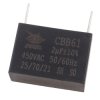 Kondensator rozruchowy do silnika 2µF 450VAC, CBB61, do druku, raster 32mm, 38 × 14 × 28 mm