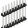 Pin header, 30 pole, pitch 2.54 mm, straight, black, SL1423530Z
