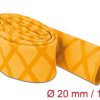 19595 Shrink tubing X-pattern non-slip 1 m x 20 mm yellow