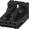 Socket, unequipped, 4 pole, straight, 1 row, black, 936119-1