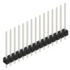 Pin header, 15 pole, pitch 2.54 mm, straight, black, 10048666
