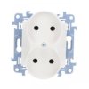 Simon 10 Gniazdo podwójne b/u białe 16A 250V IP20 CG2M.01/11