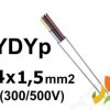 Przewód YDYp żo 4x1,5 mm2 (300/500V) instalacyjny płaski (krążki 100m) G-005675 TELEFONIKA
