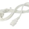 Sn326-3/10/2Wh Kabel Cee 7/7 (E/F) Wtyk Kątowy, Iec C13 Żeński Pvc 2M Biały