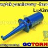 Chwytak pomiarowy haczyk L=43mm niebieski