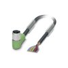 Phoenix Contact 1554898 SAC Cable 12-pos PVC 1.5m M12 A-coded Angled Socket