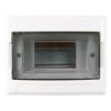 Rozdzielnica podtynkowa S-6 (N+PE) 1x6 moduły IP40 180x140x100mm drzwi transparentne dymne NEKU