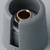 Rotary knob, 6.35 mm, plastic, gray, Ø 16 mm, H 16 mm, A3016638