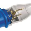 Adapter do przedłużacza sieciowego 16A Wtyczka, gniazdo 230 V 2P + E RS PRO Niebieski IP20