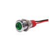 KONTROLKA LED 10 MM 12V METALOWA ZIELONA