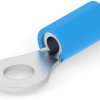 Insulated ring cable lug, 1.04-2.62 mm², AWG 16 to 14, 4.34 mm, M4, blue, 8-34160-1
