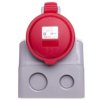 Gniazdo stałe 5P 32A 400V czerwone IP44 P17 TEMPRA PRO 555259