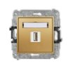Mini Gniazdo Pojedyncze Usb-Aa 3.0 Złoty 29Mgusb-5
