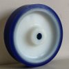 Kółko do wózka, Lite, Poliuretan, Niebieski, Biały, obc.: 600kg, śred.: 200mm, szer.: 50mm