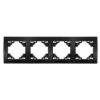 Quadra Ramka Plastikowa Poczwórna Czarna