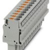 Plug, push-in connection, 0.2-6.0 mm², 14 pole, 32 A, 8 kV, gray, 3212093