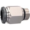 Push-in fitting, L 22 mm, 20 bar, brass, nickel-plated, for hose, 153284