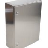 Szafka ścienna rozdzielcza 800 mm 600 mm 250mm Stal nierdzewna typu 304 Schneider Electric, z drzwiami zwykłymi