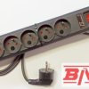 Listwa zabezpieczająca - przedłużacz elektryczny; GetFort; 5 gniazd; 1,5m; czarny