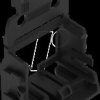 221-509/000-004 Mounting adapter for screw mounting, 10-conductor, black