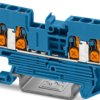 Through terminal block, push-X connection, 0.5-4.0 mm², 1 pole, 24 A, 8 kV, blue, 1343130