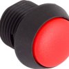 Pushbutton, 1 pole, red, unlit , 0.4 A/32 V, mounting Ø 13 mm, IP67, FL13NR