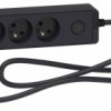 Odace Przedłużacz 3 gniazdowy z łącznikiem 1,5m antracyt ST9331B