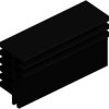 Extruded heatsink, (L x W x H) 84 x 30 x 45 mm, 5.7 to 2.2 K/W, black anodized, 10020633