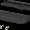 48800305 BoVersa wall tabs, for 171204, screw-on at the rear, black