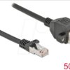 86999 Cat.6a extension cable, S/FTP, black, 0.5 m