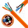 Kabel sieciowy U/UTP kat.5e skrętka 4x2x0,5mm wewnętrzny Dca bezhalogenowy LSOH pomarańczowy Bitner BiTLAN