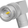 Coaxial adapter, 75 Ω, BNC plug to BNC socket, angled, 031-9-75