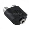 Jack 3,5 GN stereo 2xGN RCA nikiel