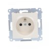 Simon 54 Gniazdo pojedyncze z/u przesłony torów prądowych 16A IP20, szybkozłącza, kremowe DGZ1CZ.01/41