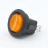 Przełącznik kołyskowy okrągły podświetlany 12V, żółty stabilny ON-OFF