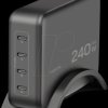 PA0353 USB charger, 240 W, 4x USB-C (PD), GaN, black